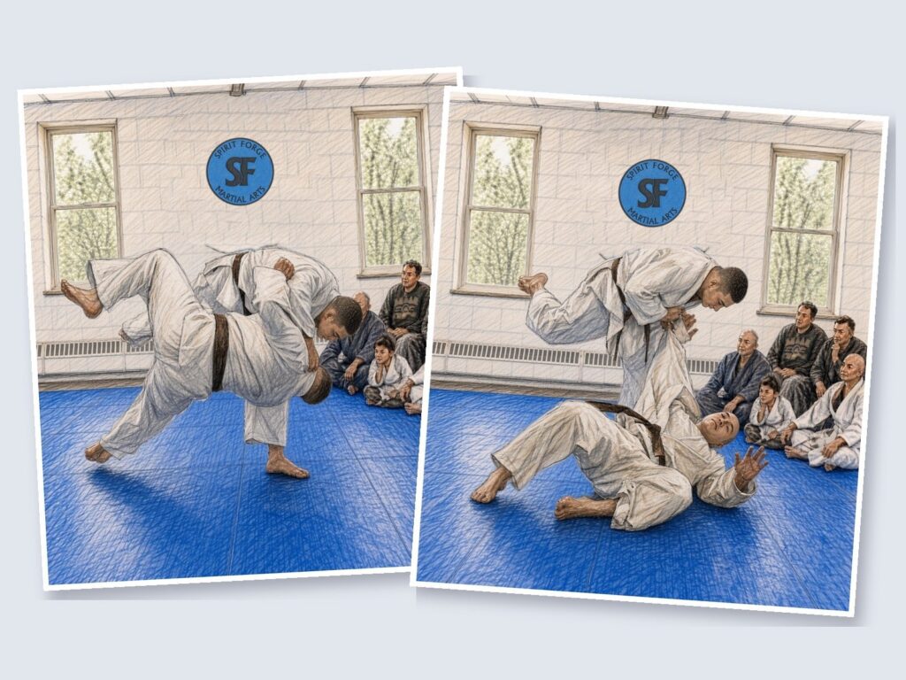 Illustration: Judo breakfalls (Ukemi)